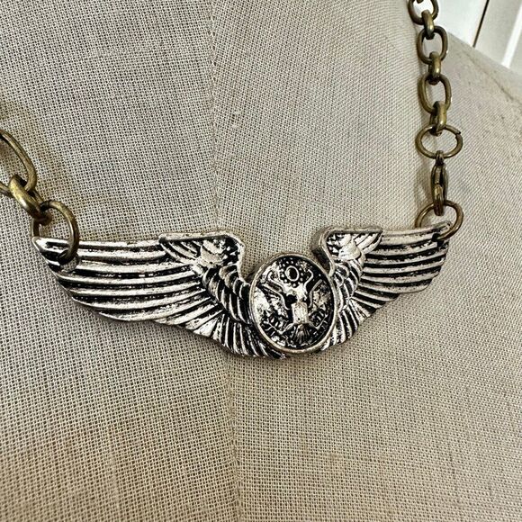 Gypsy Soule Winged Eagle Statement Necklace โ WWII Inspired - Picture 2 of 9